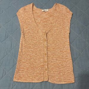 Madewell Women's V-Neck Sweater in Tan